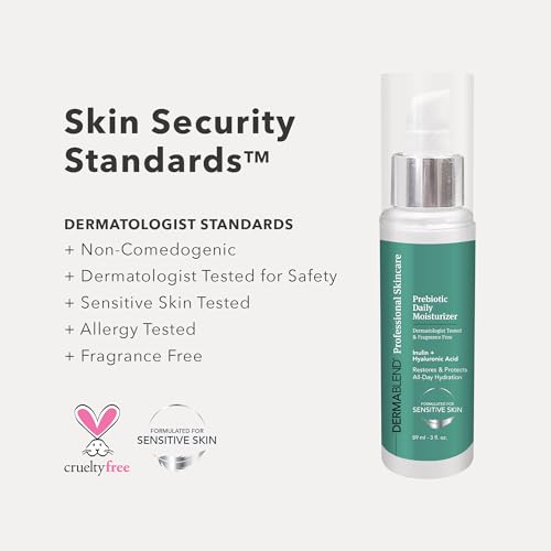 Dermablend Prebiotic Daily Moisturizer 3 fl oz, Lightweight Moisturizer with All-Day Hydration, Prebiotic Inulin, Probiotics & Hyaluronic Acid, Ideal for Sensitive Skin, Fragrance-Free Non-Comedogenic