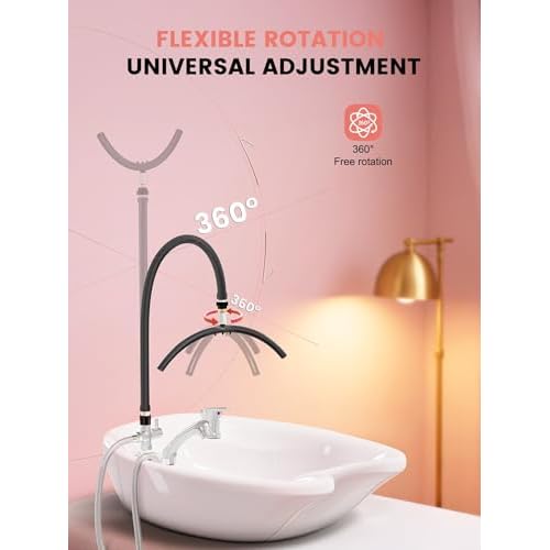 Head Spa Tools - 17-Hole Portable Professional Head Spa Waterfall for Shampoo Bowl, Home & Salon