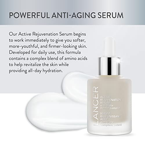 Lancer Skincare Active Rejuvenation Serum with Triple Dermal Complex, Daily Anti-Aging Face Serum, 1 Fluid Ounce