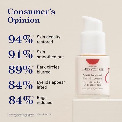 Embryolisse Intense Lift Eye Cream. Lifts Eyelids, Reduces Wrinkles, Circles, And Bags. Targeted Anti-Aging Treatment With Hyaluronic Acid 0.5 Fl Oz