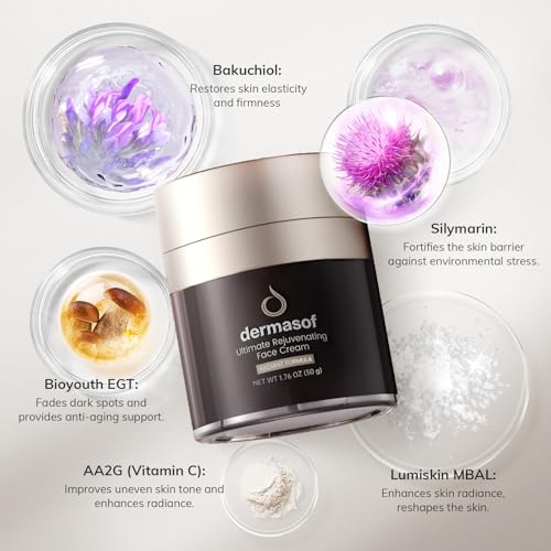 Dermasof Ultimate Rejuvenating Moisturizer Face Cream with Vitamin C, Niacinamide, Anti Aging, Anti Wrinkle, Antioxidant, Firming, Repair, Brightening, Even Skin Tone, Reduce Dark Spots 1.7 Fl Oz
