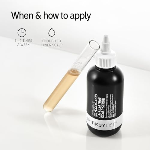 The INKEY List Glycolic Acid Exfoliating Scalp Scrub, Scalp Exfoliant Helps Remove Product Build Up and Boost Healthy Hair Growth for Healthy-Looking Hair, 5.07 fl oz