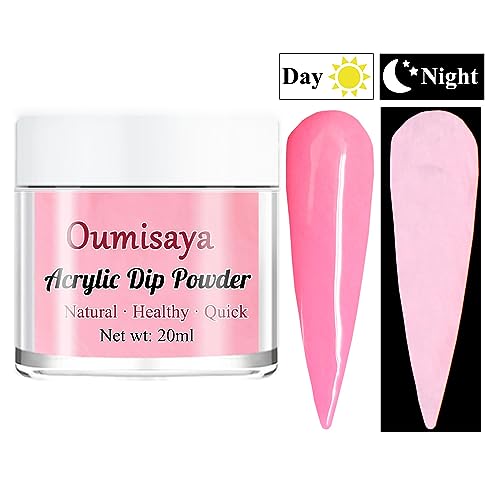 Glow in the dark Acrylic Nail Powder Clear Pink White Colors Set for French Nail Art Design 20ML/PCS (AP080)