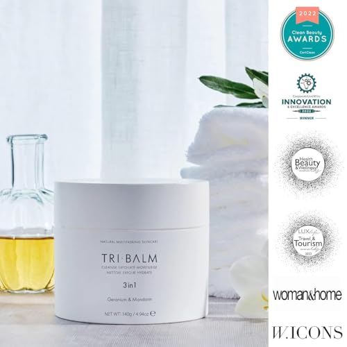 FORMULAE PRESCOTT | Tri-Balm 3 in 1 Facial Balm 140g Jar | Facial Cleanser, Facial Exfoliant, & Facial Moisturizer | All Natural Skin Care (4.93 Oz)