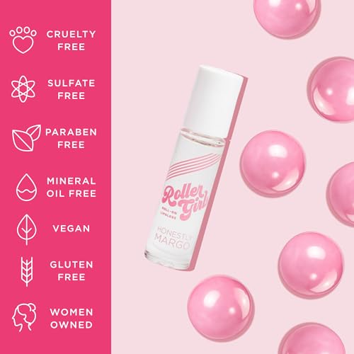 Honestly Margo Roller Girl Roll-On Lip Gloss Set (Strawberry Amber, Watermelon Alexis, Bubblegum Destiny - Pack of 3) ? Lip Gloss for Women with Hydrating Vitamin E & Moisturizing Shine, Non Stick