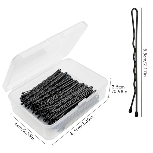 Hair Pins for Women Bobby Pins for Bun Styling Kit Black Premium Bobby Pin For Kids, Girls And Women Comfortable, Pain-Free Hair Accessories Hair Wax Stick Slick Back Brush Kit