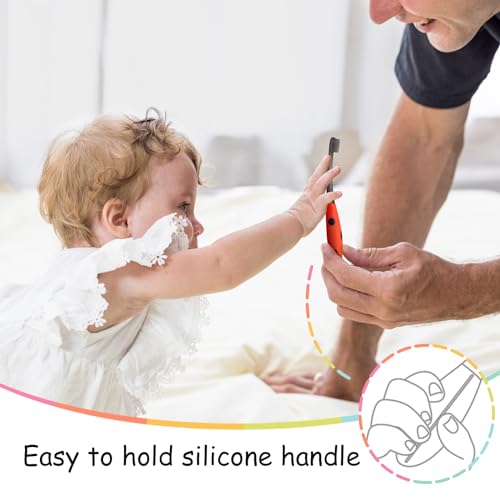 Mombella Ladybug Baby Toothbrush 6 to 12 Months and Up, Extra Soft Silicone Infant to Toddler Training Toothbrush for Baby's First Teeth, Oral Care Teether Over 6m+, Clean and Massage Tender Gums 1pc