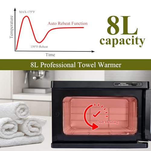Hot Towel Warmer, 8L Towel Warmer Spa, Towel Warmer for Facials, Professional Towel Warmer, Small Towel Warmer Cabinet, Suitable for Spa, Salon, Barbershop, Esthetician¡¦