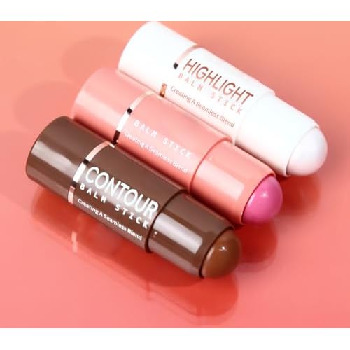 3-piece contouring set, highlighting and contouring trio, for a natural makeup finish (01)