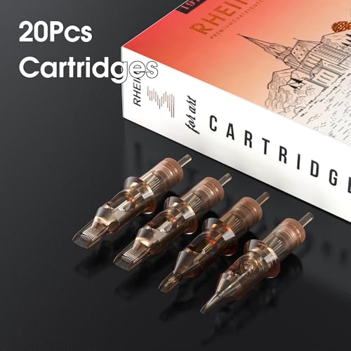 Wireless Tattoo Machine Kit Tattoo Gun Kit Rotary Pen Kit with 1400mAh Battery 7 Adjustable Strokes 14 Tattoo Inks 20pcs Mixed Size Tattoo Needles Cartridge for Professional Beginners RNE40KIT-1