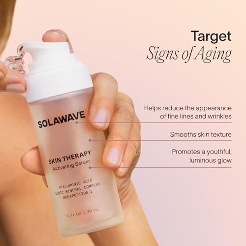 Microcurrent and Red Light Therapy Actvating Serum | For Skincare Wands 3-Pack with 2 Refills | Enhance Facial Skincare Wand Results by Solawave