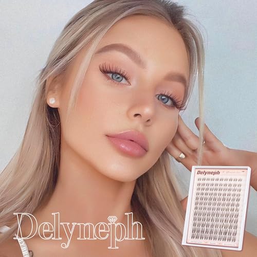 Brown Lash Clusters Wispy Natural Eyelash Clusters C Curl Cluster Eyelash Extensions Pesta?as Postizas Naturales 8-16mm Individual Lashes DIY Cluster Lashes at Home