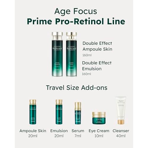 ISA KNOX AGE FOCUS PRIME DOUBLE EFFECT SKINCARE (417 ml / 14.10 Fl Oz) - Korean Skincare, Lightweight but Nourishing by LG BEAUTY. Toner, Emulsion Lotion, Serum, Cream, Cleansing Foam.