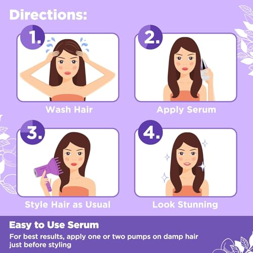HerStyler Marula Oil Hair Serum - Anti Frizz Serum for Frizzy, Dry and Damaged Hair - Boosts Shine, Straightening - Address Flyaways, Split Ends - 2 Fl Oz (2 Pack)