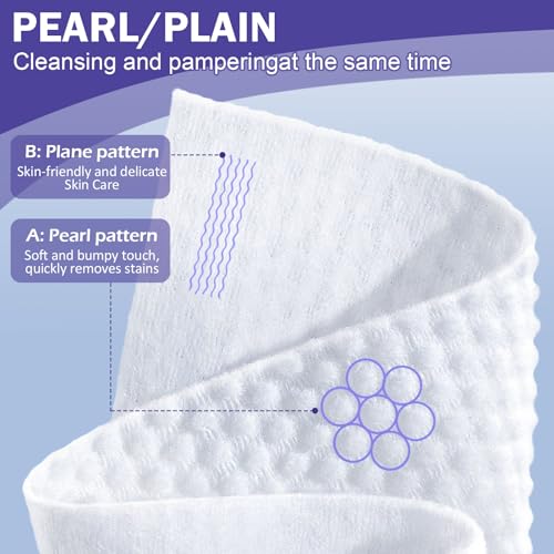 Face Towels, Disposable Face Towelette, Makeup Remover Dry Wipes 100 Count(2 Box), Soft Cotton Dry Wipes Facial Cloths Towelettes for Washing and Drying, Facial Tissue for Cleansing, Skincare
