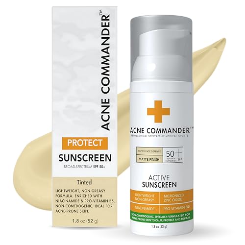 Breakout-Free Mineral SPF 50 Face Sunscreen ? Zinc Oxide, Non-Comedogenic Broad-Spectrum UVA/UVB Protection for Sensitive & Acne-Prone Skin | Lightweight, Hydrating, Matte Finish & Water-Resistant 52G