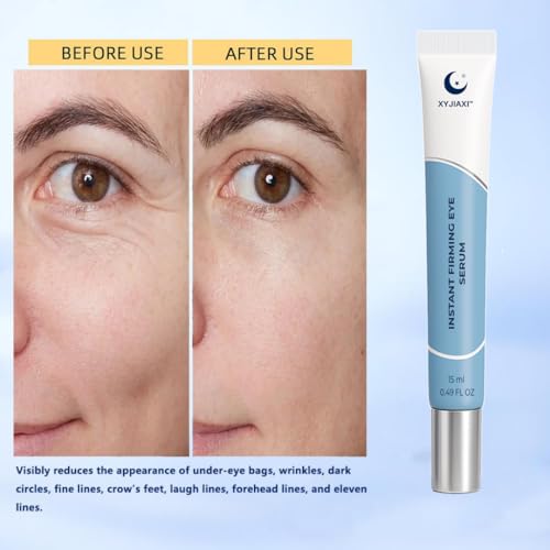 Instant Firming Eye Serum, 15ml(0.49 oz) ? Targets Under-Eye Bags? Wrinkles, Dark Circles & Fine Lines | Anti-Aging Formula | For Daily Use (Fragrance Free)