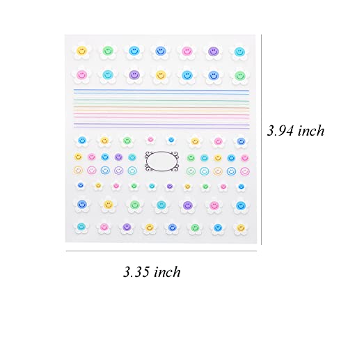 Cute Nail Stickers for Kids Including Animals Flowers Cloud Star Heart and More Self Adhesive Fingernail Decal Stickers for Little Girls Women Nail Art Decoration Fun (Pack of 9)