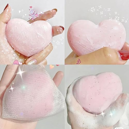 Pelican Soap Natural Bar Soap with Citric Acid, Aloe Extract & Jojoba Seed Oil, Exfoliating Bar Soap for Women & Men, Dead Skin Removal & Pore Firming, Japanese Skincare Peach Scent, 2.8 oz 3 EA