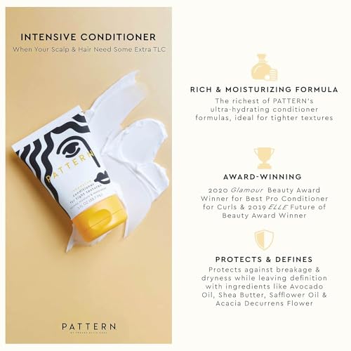 PATTERN Beauty by Tracee Ellis Ross Texture Travel Kit for Curly & Coily Hair, 3a-4c, Includes 3 oz Leave-In Conditioner, Intensive Conditioner, Cleansing Shampoo