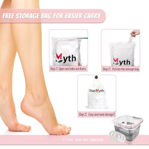 Pedi Guard Bath Liners, Disposable Pedicure Liners, Spa Footsie Clear Pedi Guard Bath Liners for Foot Bath/Spa/Massage Thick Elastic (Bag (XL))