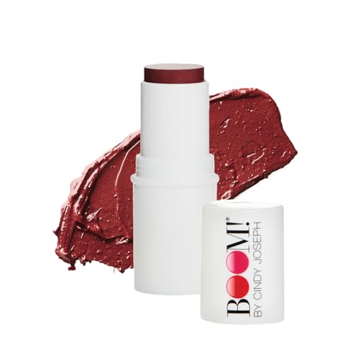 Boomstick Color ¢â All-in-One Cream Blush for Cheeks, Eyes & Lips, Long Wearing, Blendable Makeup Blush Stick for Mature Skin, Cruelty Free Lip Cheek Tint with Skincare Benefits, Cindy Joseph Berry