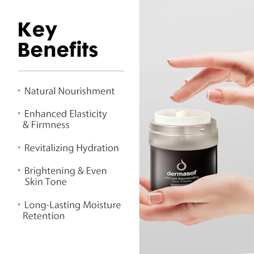 Dermasof Ultimate Rejuvenating Moisturizer Face Cream with Vitamin C, Niacinamide, Anti Aging, Anti Wrinkle, Antioxidant, Firming, Repair, Brightening, Even Skin Tone, Reduce Dark Spots 1.7 Fl Oz