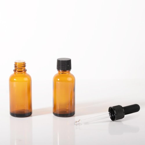 StellaCare 48 Pack,1oz Dropper Bottle for Essential Oils,Amber Oil Bottles for Hair,Small Travel Containers Tincture Bottles