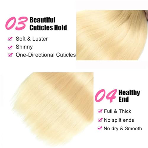 613 Blonde 3 Bundles Human Hair Straight 613 Human Hair 20 20 20 inch Double Weft 613 Blonde 100% 12A Unprocessed Virgin Human Hair Bundles 11oz/Pak