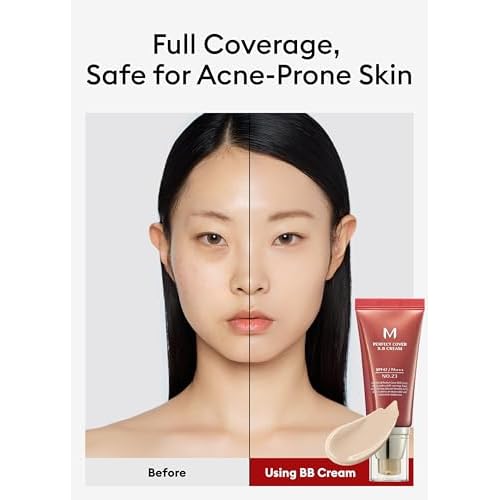 MISSHA M Perfect Cover BB Cream Dual Pack No.23 Natural Beige -Light/Medium with Cool/Neutral Undertone SPF 42 PA +++ 1.69 Fl Oz - Tinted Moisturizer for face with SPF
