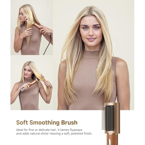 DREAME AirStyle Pro 7-in-1 Hair Styler & High Speed Dryer | Snap-on Attachments for Curling, Smoothing, Volumizing | Fast Drying, Frizz Control, Cool Shot | Luxury Leather Package