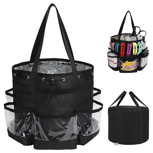 CUBETASTIC 2-Piece Hairstylist Travel Bag Set: Large Capacity, Heat Resistant, Professional Makeup & Waterproof Shower Bag