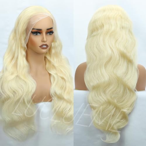 613 Lace Front Wig Human Hair Blonde Wig Human Hair Body Wave 13x4 200% Density 26 Inch Glueless HD Lace Frontal Wig for Black Women Pre Plucked Hairline