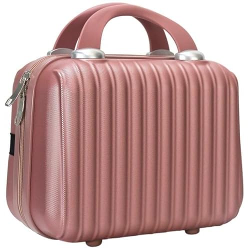 11 inch Hard Shell Cosmetic Case Makeup Travel Case Organizer Bag Small Portable Make up Train Hand Luggage with Elastic Strap ABS Mini Suitcase Gifts for Her.