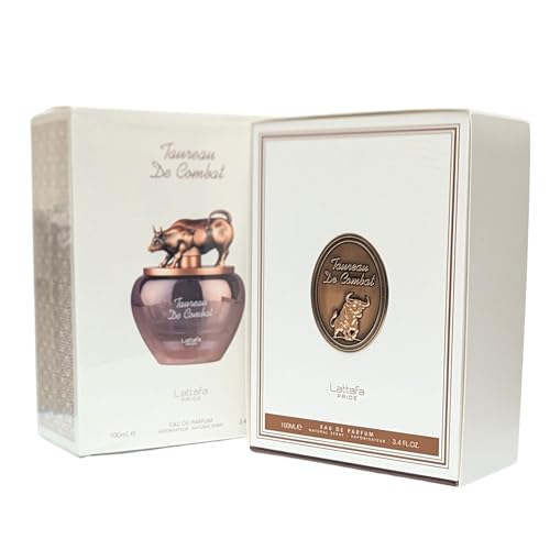 Lattafa Pride Taureau De Combat Eau de Parfum Spray 100ml (3.4 oz) | Bold Amber, Tobaco & Vanilla Fragrance | Long-Lasting Warm Spicy Scent with Cardamom & Cinnamon
