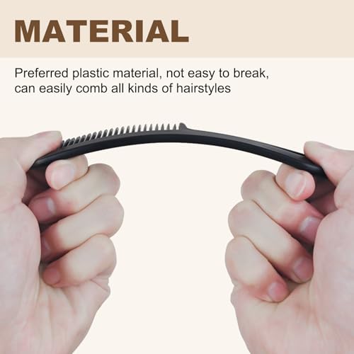 Black Combs in Bulk Individually Wrapped Disposable Comb Plastic Pocket Size Women Men Hair Combs for Home Homeless Hotel Shelter Charity Church Travel Nursing Hair Accessories 5.9 Inch (300 Pack)