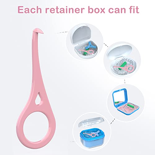 ARGOMAX - Aligner Removal Tool, 50 Invisible Braces Removal Tools, Retainer Remover Tool, Suitable for Removing Braces, Trays, Retainers, Dentures and Aligners(Pink).