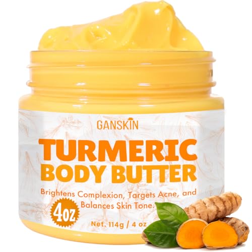 Turmeric Face Cream ? All Natural Skin Brightening Lotion ? Turmeric Whipped Body Butter for Dark Spots, Hyperpigmentation ? Skincare Cleanses, Fights Acne, Evens Tone, Scars, Sun Damage