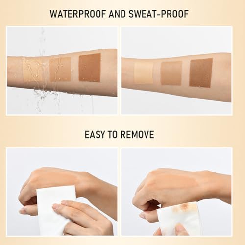 Leg Makeup Waterproof Tanning Flawless Body Foundation Lotion, Leg and Body Scar Cover up Makeup/Tattoo Cover Up, Beach Legs Glow? Cream(#2 Medium Golw, 30ml)