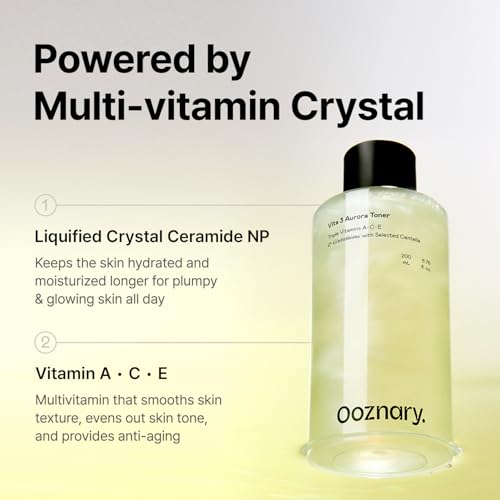 Vita 3 Aurora Toner with Vitamin ACE and Triple Centella and Sea Buckthorn Water for Radiant Glow & Extra Hydration | Korean Skin Care | 6.76 fl.oz 200ml