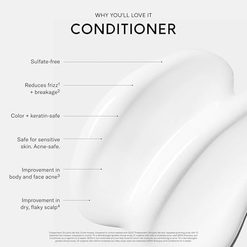 SEEN Conditioner, Fragrance Free - Non-Comedogenic & Hair Conditioner- Dermatologist-Developed - Safe for Sensitive, Eczema & Acne Prone Skin