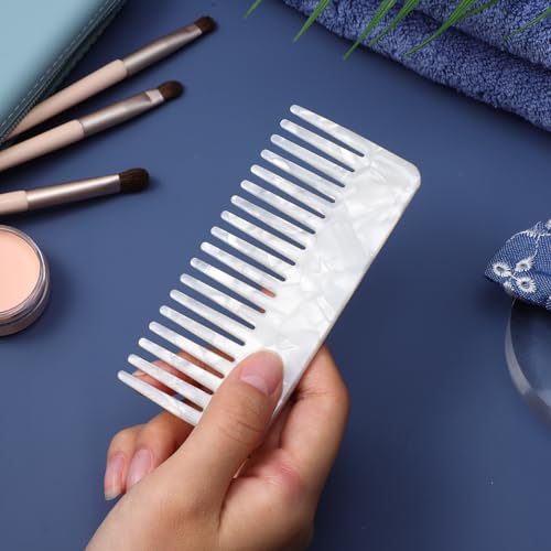Luxshiny Acetate Women Wide Tooth Comb: Detangling Comb Large Toothed Hair Widetooth Shower for Pocket for Thick Curly Wet Hair