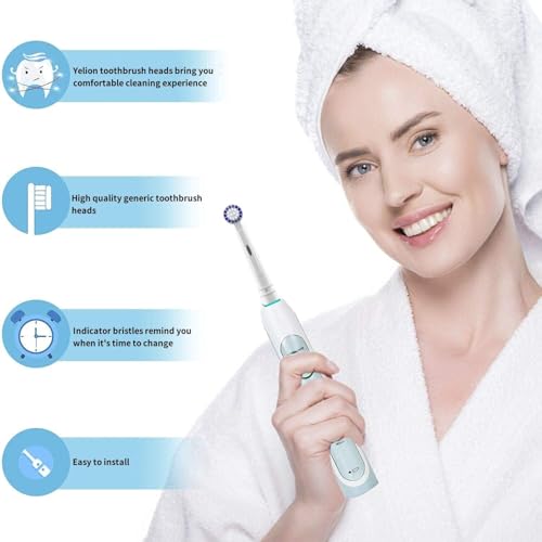 Replacement Toothbrush Heads Compatible with Oral B Braun, 8 Pack Professional Electric Toothbrush Heads Brush Heads Refill for Oral-B 7000/Pro 1000/9600/ 500/3000/8000