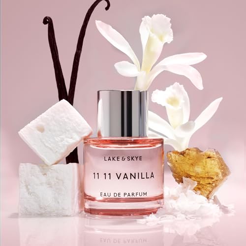 Lake & Skye 11 11 Vanilla Eau de Parfum 100mL - Long Lasting - Vanilla, Cashmere, Dreamy, Cr?me, Skin Musk, Clean, Vegan, Paraben-Free, Cruelty-Free