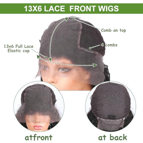 28inch 13x6 Deep Wave Lace Front Wigs Human Hair Pre Plucked Pre Deep Curly Human Hair Wigs for Women 180 Density HD Lace Frontal Wig With Baby Hair