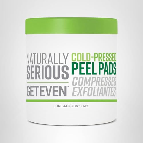 Naturally Serious | Get Even Cold-Pressed Peel Pads, Exfoliating Pads For Uneven Texture, Peel Pads For Sensitive Skin, Vegan Skincare, Cruelty-Free Skincare