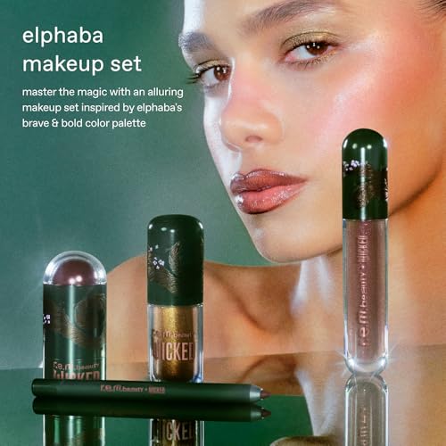 r.e.m. beauty Wicked: For Good | Makeup Set | Waterpoof Eye Shadow, All Over Glow Stick, Creamy Lip Liner, Glossy Lip Balm | 4 Full Size Products