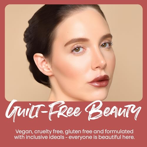 The Lip Bar Vegan Lip Kit, with Straight Livin' Lip Liner, Naturalista Liquid Matte Lipstick, and Extra Non-Sticky Lip Gloss, 3 pieces