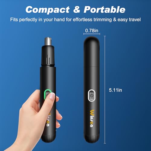 Precision Nose Hair Trimmer ? 360¡Æ Safe & Efficient Electric Trimming, USB Rechargeable, Waterproof, for Nose, Ear, Eyebrows, and Beard Grooming