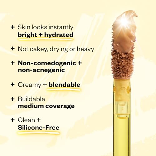Kosas Revealer Concealer - Medium Coverage Makeup with Hyaluronic Acid, Conceals Dark Circles Under Eyes, Dark Spots and Blemishes + Brightens, Hydrates, Long-Lasting & Vegan, (Tone 04 N)